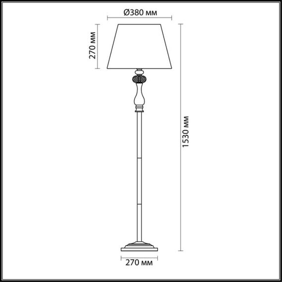 Odeon Light 3393/1F; 0037293 Торшер, изображение 4