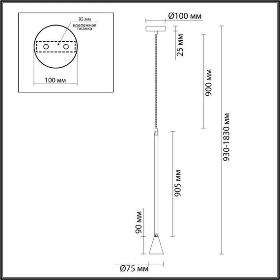 Odeon Light 3884/1GB; 0042310 Подвесной светильник, изображение 4