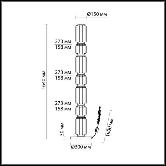 Odeon Light 5408/53FL; 0047250 Торшер, изображение 3