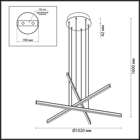 Odeon Light 3890/48L; 0042288 Подвесной светильник, изображение 4