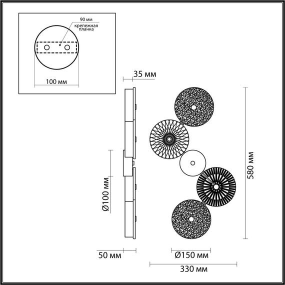 Odeon Light 5412/25WL; 0045926 Бра, изображение 4