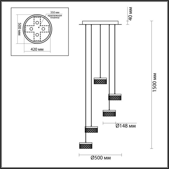Odeon Light 5032/30L; 0046716 Люстра, изображение 4