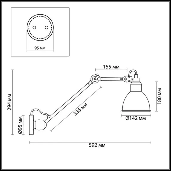 Odeon Light 4125/1WD; 0040399 Настенный светильник на кронштейне, изображение 4