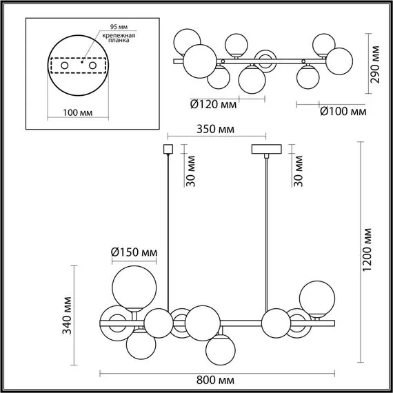 Odeon Light 4818/10; 0043566 Люстра, изображение 5