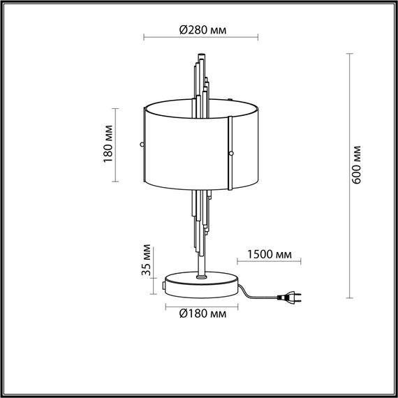 Odeon Light 4895/2T; 0045840 Настольная лампа, изображение 5