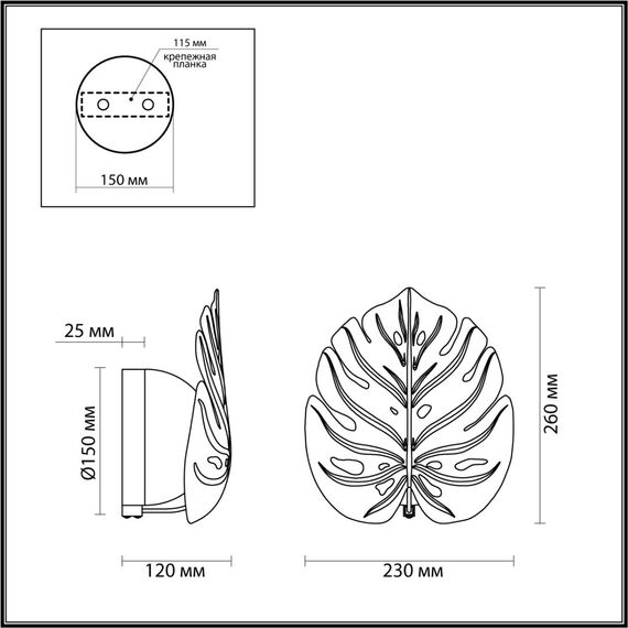 Odeon Light 4865/1WA; 0044807 Настенный светильник, изображение 5