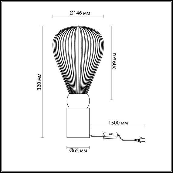 Odeon Light 5402/1T; 0045858 Настольная лампа, изображение 4