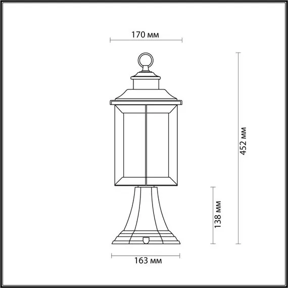 Odeon Light 4961/1A; 0044599 Ландшафтный светильник на столб, изображение 5