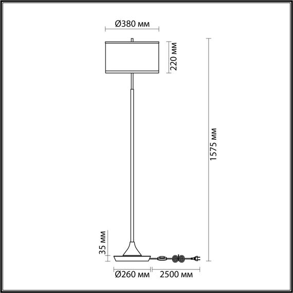 Odeon Light 5064/2F; 1010064 Торшер, изображение 4