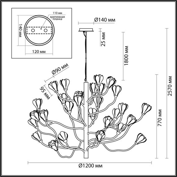 Odeon Light 5090/30; 0048327 Люстра, изображение 4