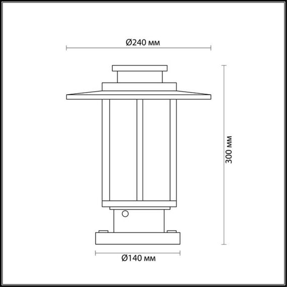 Odeon Light 4047/1B; 0038824 Уличный светильник на столб, изображение 4