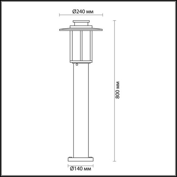 Odeon Light 4047/1F; 0038823 Уличный светильник 80 см, изображение 4