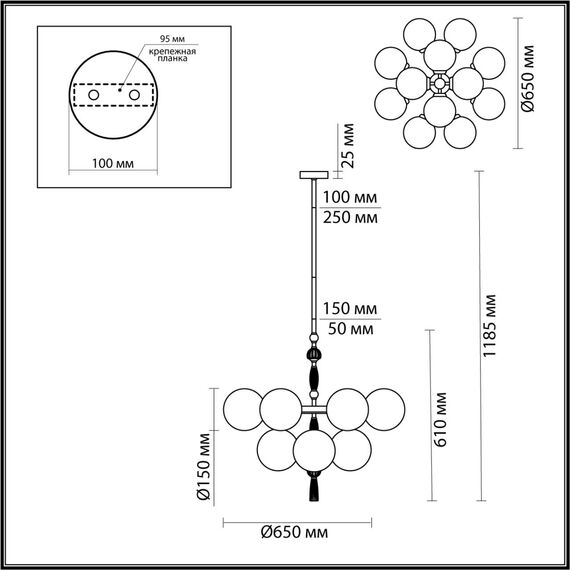 Odeon Light 5405/12; 0047208 Люстра, изображение 3