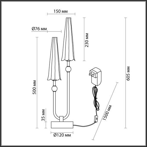 Odeon Light 5429/10TL; 0047253 Настольная лампа, изображение 5
