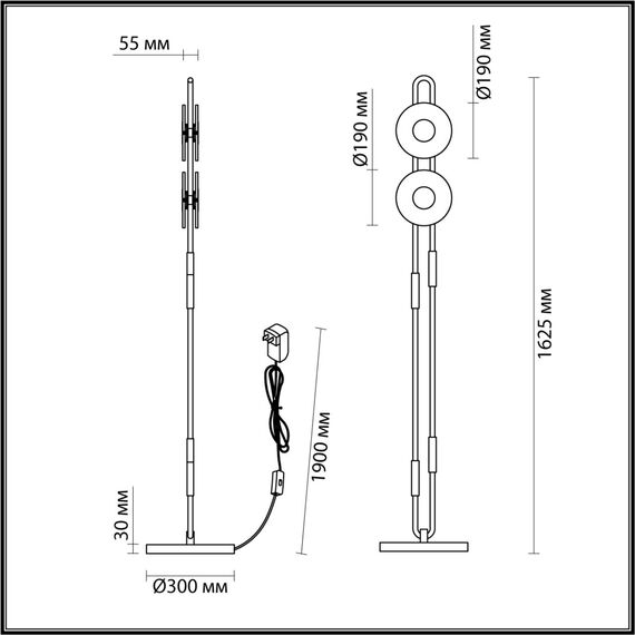 Odeon Light 5407/23FL; 0047240 Торшер, изображение 5