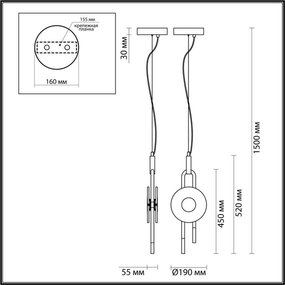 Odeon Light 5407/12L; 0047236 Подвес, изображение 5