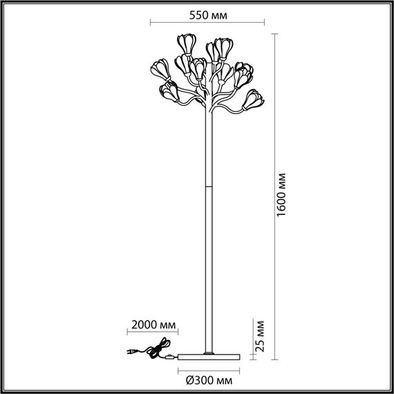 Odeon Light 5090/12F; 0048331 Торшер, изображение 4