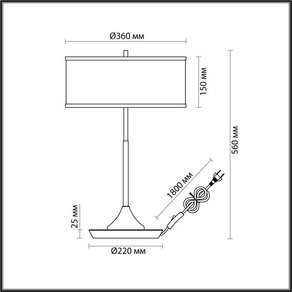 Odeon Light 5064/2T; 1013205 Настольная лампа, изображение 4