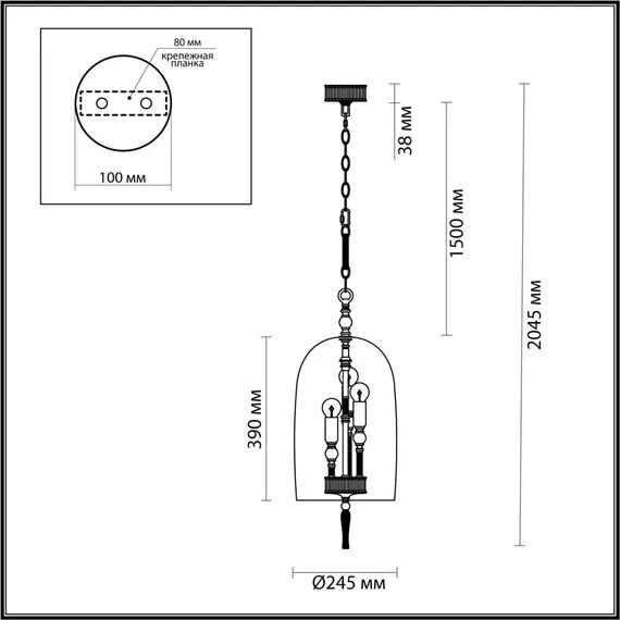 Odeon Light 4892/3; 0044844 Подвес, изображение 5