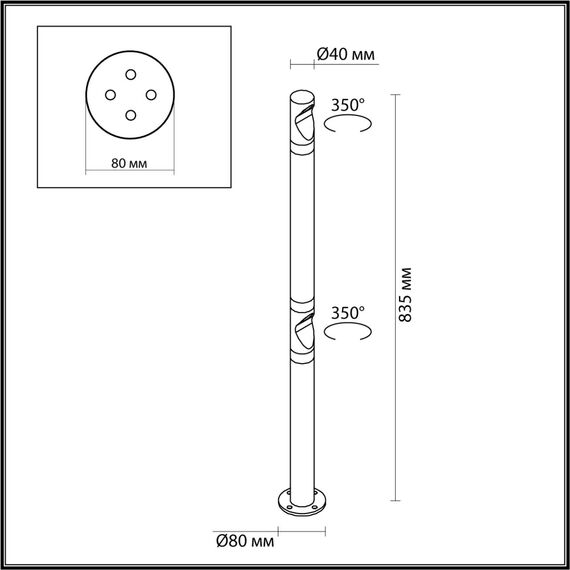 Odeon Light 7021/6FL; 0047900 Уличный светильник, изображение 7