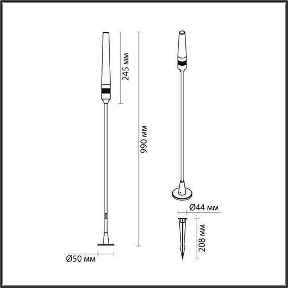Odeon Light 7020/4GA; 1031799 Уличный светильник, изображение 5