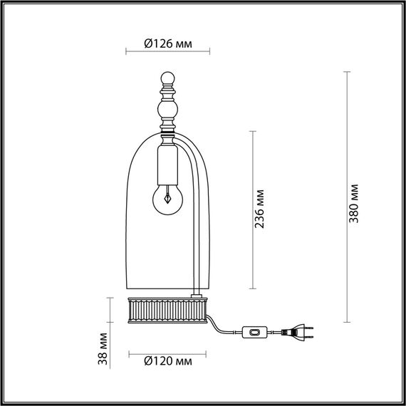 Odeon Light 4892/1T; 0044842 Настольная лампа, изображение 5