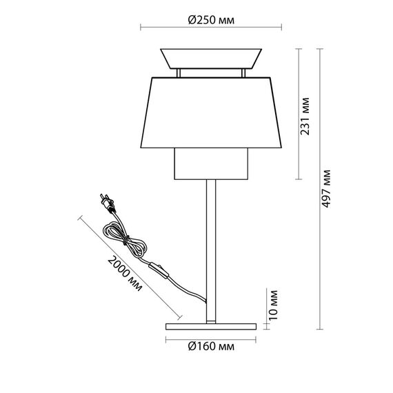 Odeon Light 4992/1T; 1025906 Настольная лампа, изображение 4