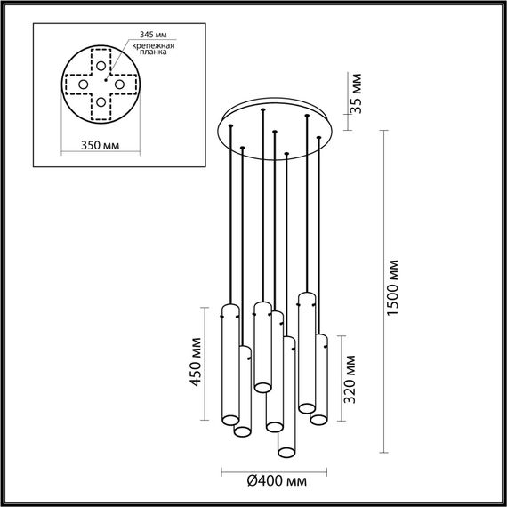 Odeon Light 5061/32LB; 0047083 Люстра каскадная, изображение 3