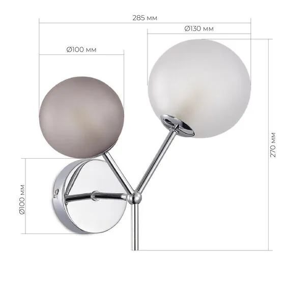 EVOLUCE SLE1107-101-02 Светильник настенный Хром/Белый, Серый G9 LED 2*5W 4000K, изображение 2