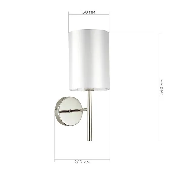 EVOLUCE SLE107301-01 Светильник настенный Никель/Белый E14 1*40W, изображение 2