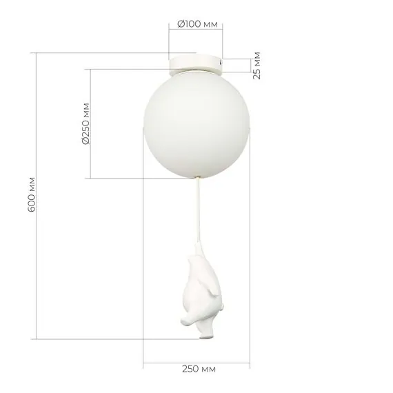 EVOLUCE SLE115422-01 Подвес Белый/Белый E27 1*60W, изображение 4