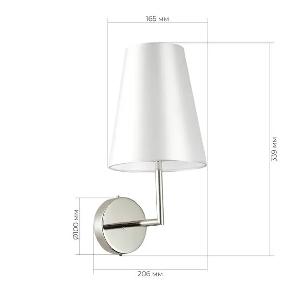 EVOLUCE SLE105901-01 Светильник настенный Никель/Белый E14 1*40W, изображение 2