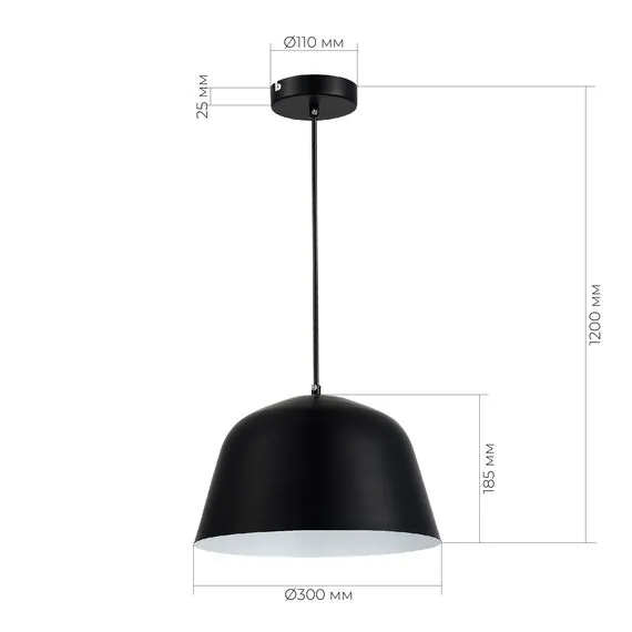 EVOLUCE SLE1805-403-01 Светильник подвесной Черный/Черный E27 1*40W, изображение 4