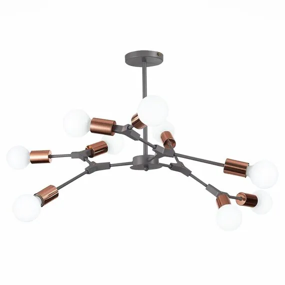 EVOLUCE SLE106403-09 Светильник потолочный Серый, Розовое золото E27 9*60W, изображение 2