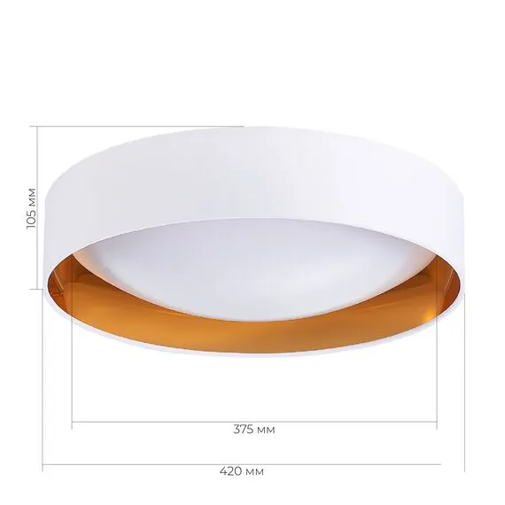 EVOLUCE SLE201122-01 Светильник потолочный Белый, Золото/Белый LED 1*24W 4000K, изображение 2