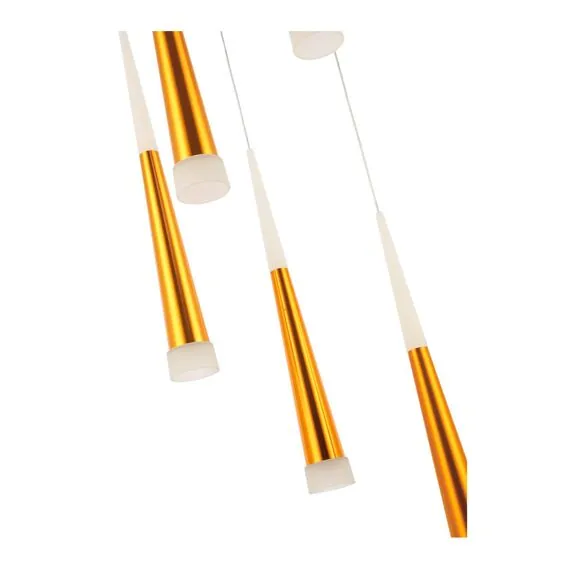 EVOLUCE SLE200103-05 Светильник подвесной Золотистый/Золотистый, Белый LED 5*7W 3000K, изображение 2