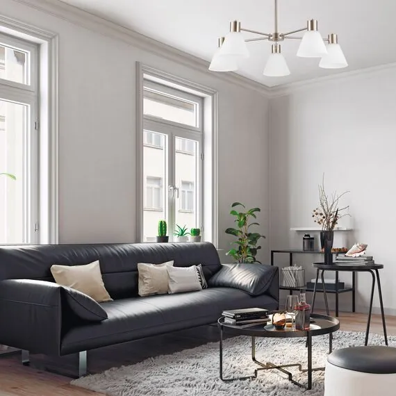 EVOLUCE SLE1561-103-05 Светильник потолочный Никель/Белый E27 5*60W, изображение 5