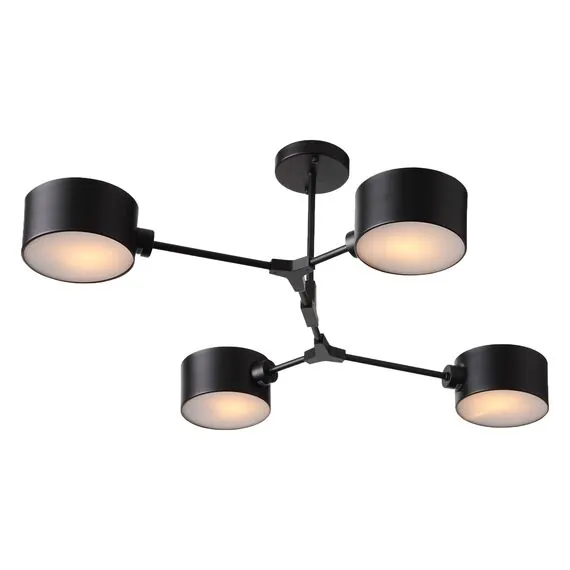 EVOLUCE SLE183402-04 Светильник потолочный Черный/Черный E14 4*60W, изображение 2