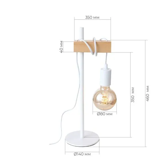 EVOLUCE SL1142.504.01 Прикроватная лампа Белый, Светлое дерево E27 1*60W, изображение 5