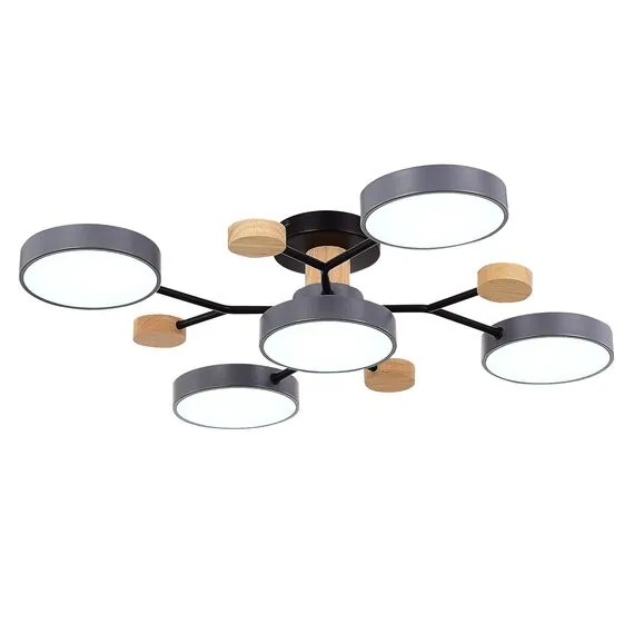 EVOLUCE SLE6006-702-05 Светильник потолочный Серый/Серый LED 5*12W 3000K/4500K/6000K, изображение 4