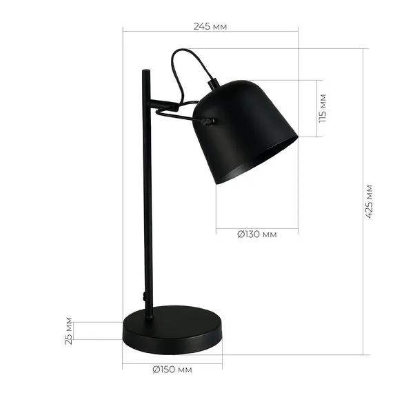 EVOLUCE SLE1805-404-01 Прикроватная лампа Черный/Черный E27 1*40W, изображение 2