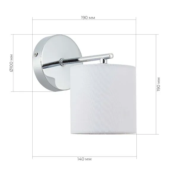 EVOLUCE SLE300601-01 Светильник настенный Хром/Белый E14 1*40W, изображение 2