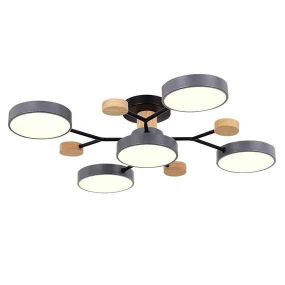 EVOLUCE SLE6006-702-05 Светильник потолочный Серый/Серый LED 5*12W 3000K/4500K/6000K