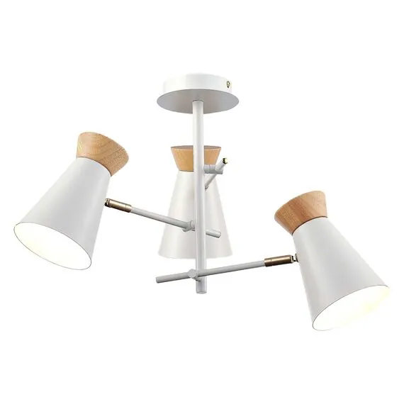 EVOLUCE SLE1252-502-03 Светильник потолочный Белый, Золотистый/Белый, Дерево E27 3*60W, изображение 2