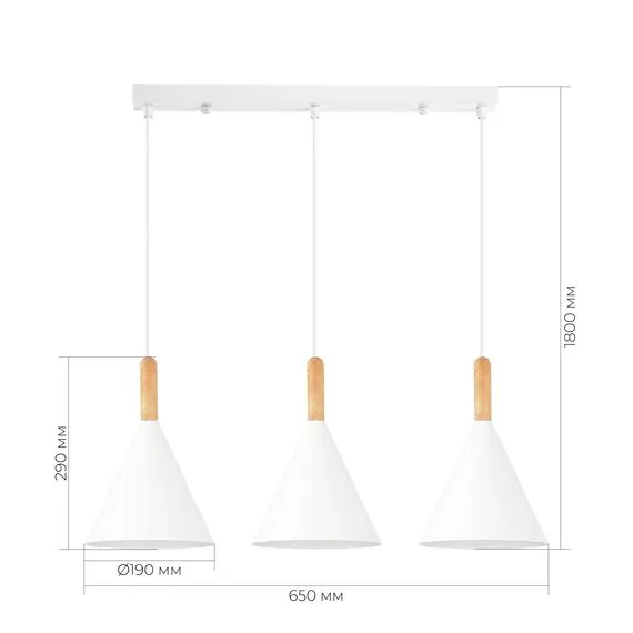 EVOLUCE SLE1255-503-03 Светильник подвесной Белый/Белый E27 3*40W, изображение 4