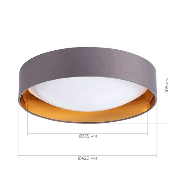 EVOLUCE SLE201112-01 Светильник потолочный Серый, Золото/Белый LED 1*24W 4000K, изображение 2