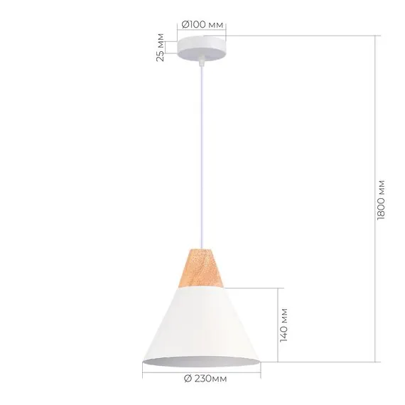 EVOLUCE SLE125103-01 Подвес Белый/Белый, Светлое дерево E14 1*40W, изображение 4