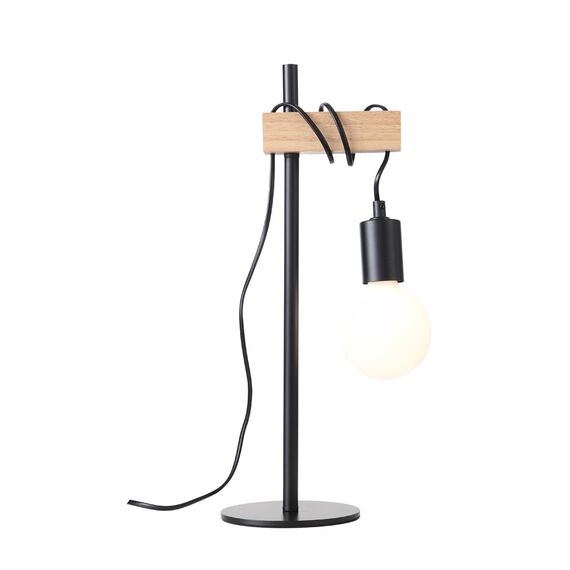 EVOLUCE SL1142.404.01 Прикроватная лампа Черный, Светлое дерево E27 1*60W, изображение 2