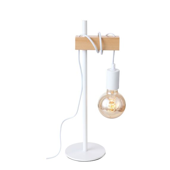 EVOLUCE SL1142.504.01 Прикроватная лампа Белый, Светлое дерево E27 1*60W, изображение 2