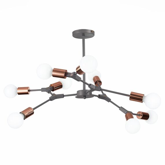 EVOLUCE SLE106403-09 Светильник потолочный Серый, Розовое золото E27 9*60W, изображение 2